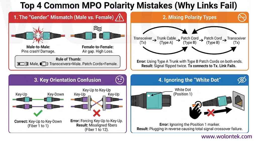 MPO Polarity Guide Top 4 Common MPO Polarity Mistakes