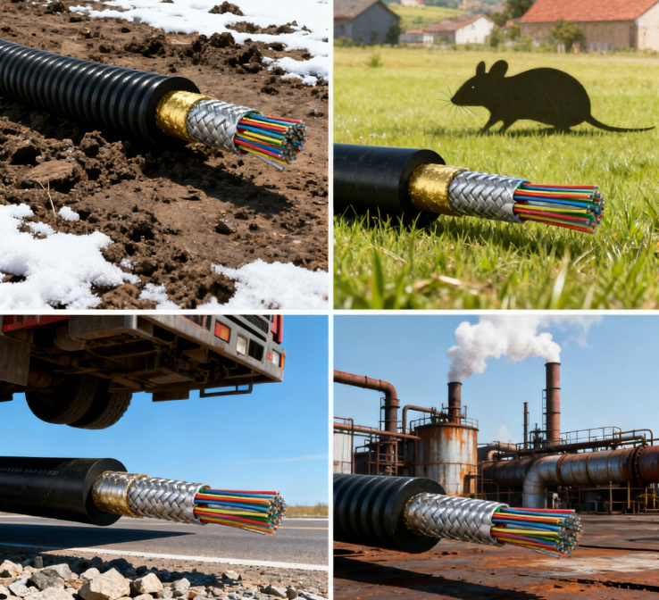 Armored Fiber Cable Vs Non-Armored Fiber Cable Armored Fiber Cable Application