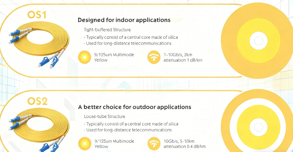 OS1 vs OS2 Single-Mode Fiber — Key Differences Explained